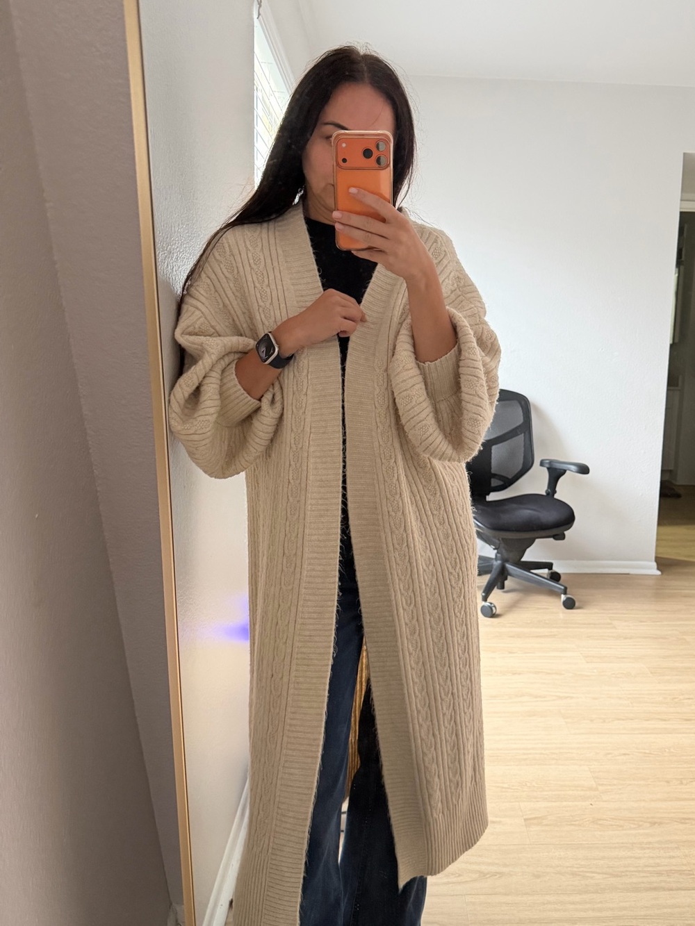 Cozy Cream Knit Sweater Cardigan